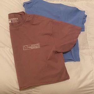 TWO ALPHALETE CROP SHIRTS M